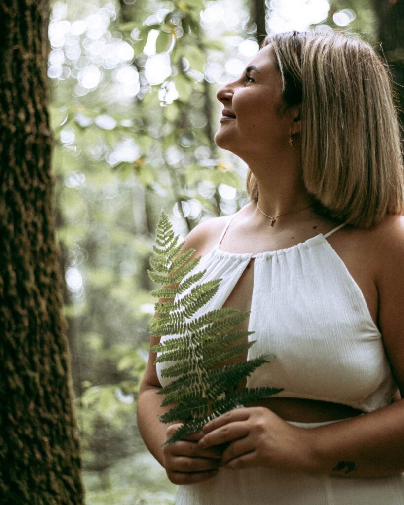 Braut Portrait Shooting Wald Hochzeitsfotografin